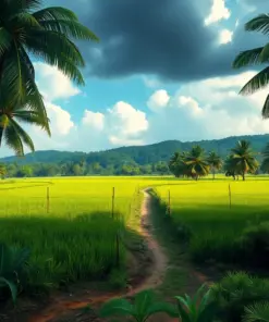 Vintage Tropical Storm Pasture paint by numbers