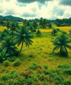 Vintage Tropical Storm Pasture Paint By Numbers