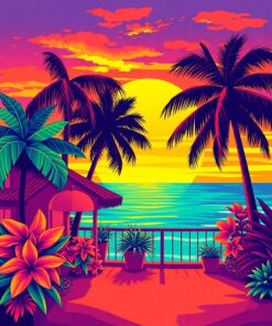 Sunset Shades Paint Numbers