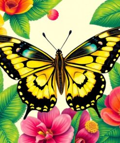 Tropical Swallowtail Paint Numbers