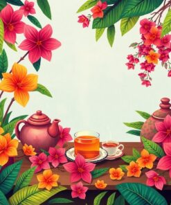 Vintage Tropical Tea Ritual Paint By Numbers