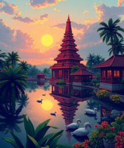 Temple Dawn Paint Numbers