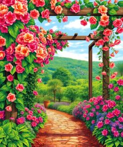 Trellis Blooms Paint Numbers