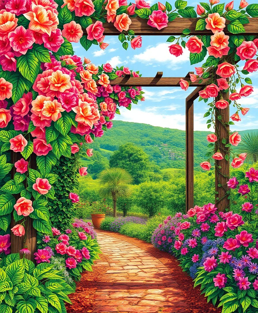 Trellis Blooms Paint Numbers Trellis Blooms Paint Numbers