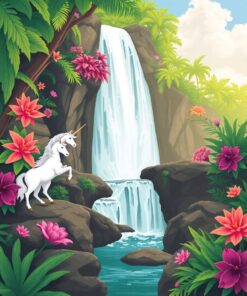 Unicorn Falls Paint Numbers