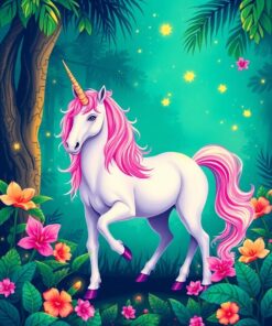 Unicorn Glow Paint Numbers