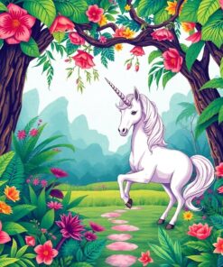 Unicorn Sanctuary Paint Numbers