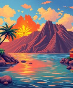 Volcanic Bay Paint Numbers