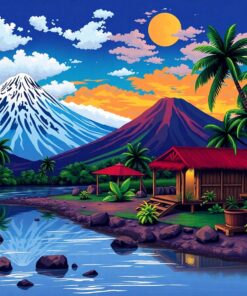 Volcano Camp Paint Numbers