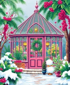 Winter Glasshouse Paint Numbers