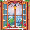 Winter Window Paint Numbers