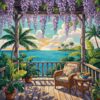 Vintage Tropical Wisteria Porch Paint By Numbers
