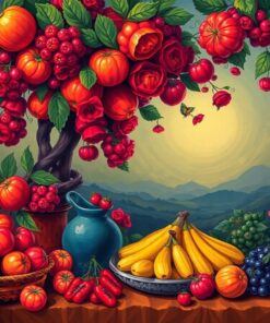 Vintage Twilight Fruit Ofrenda Paint By Numbers