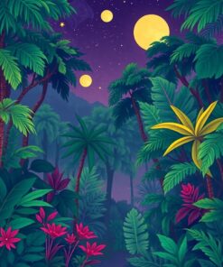 Twilight Jungle Paint Numbers