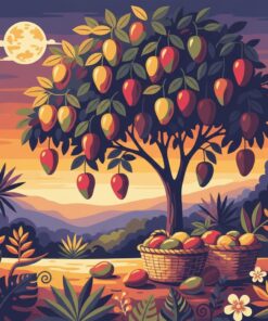 Vintage Twilight Mango Harvest Paint By Numbers