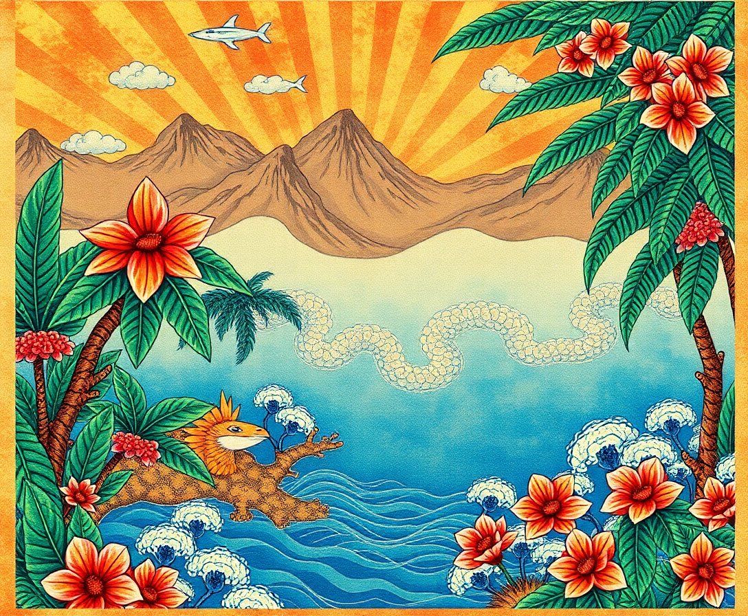 vintage-ukiyo-tropical-map-paint-by-numbers-kit