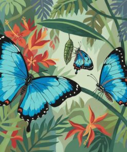 Vintage Ulysses Butterfly Study Paint By Numbers