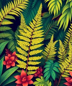 Jungle Ferns Paint Numbers