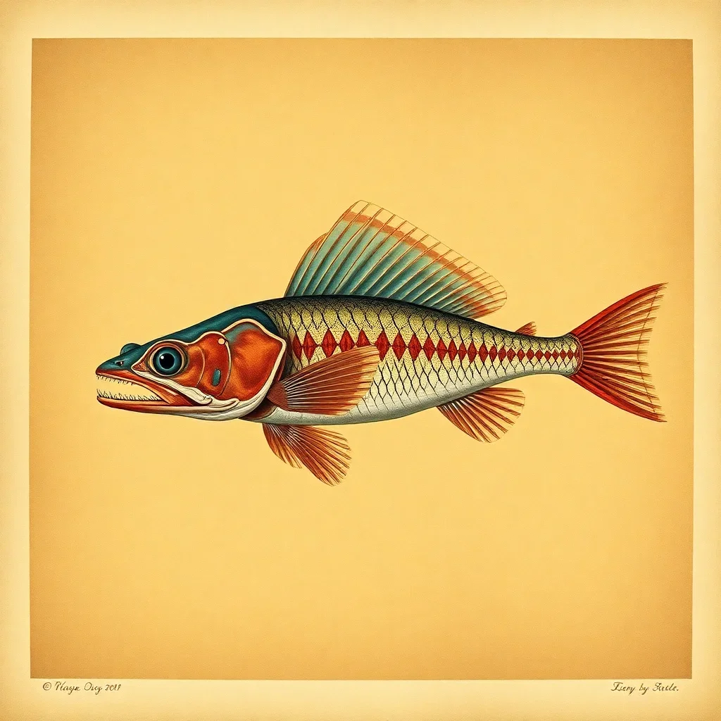 completed artwork display Vintage Viperfish Anatomy Study Paint By Numbers