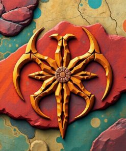 Vintage Volcanic Stone Triskelion Paint By Numbers
