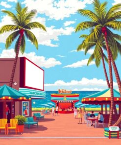 Beach Cinema Paint Numbers