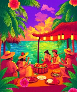 Luau Feast Paint Numbers