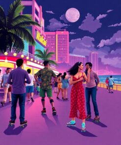 Skate Night Paint Numbers