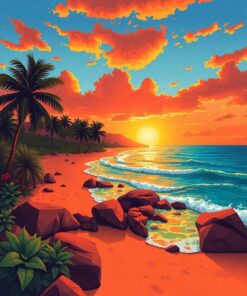 Surf Sunset Paint Numbers