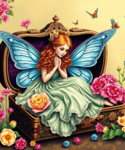 Vintage Wardian Fairy Case Paint By Numbers