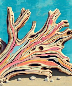 Vintage Weathered Coastal Driftwood Paint By Numbers