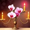 Vintage Webbed Orchid Candelabra Paint By Numbers