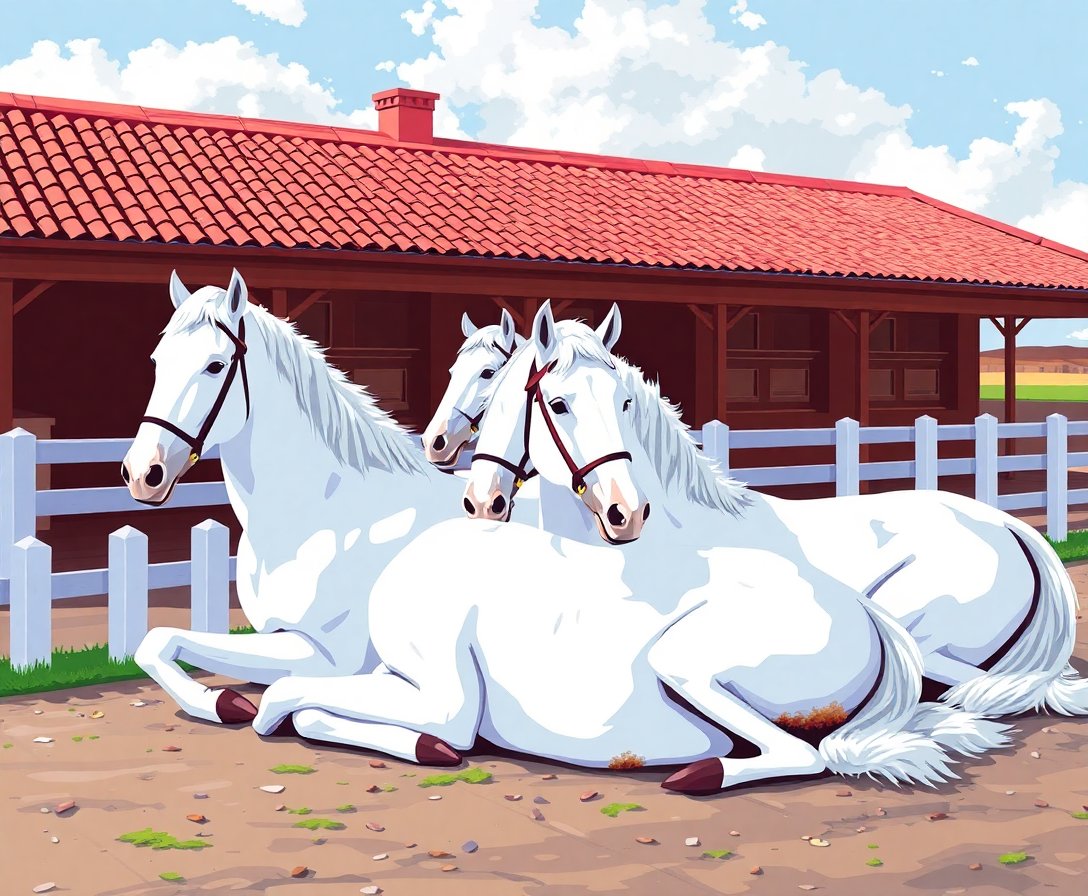 vintage-white-steeds-resting-paint-by-numbers-kit