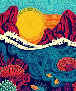 Vintage Woodblock Reef Ascent Paint By Numbers