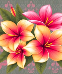 Woven Frangipani Paint Numbers