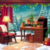 Vintage Yuletide Explorer Desk Paint By Numbers