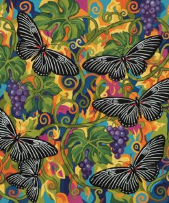 Vintage Zebra Longwing Vines Paint By Numbers