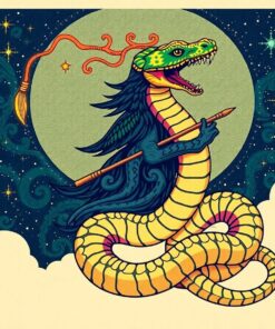 Vintage Zodiac Snake Bearer Paint By Numbers