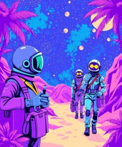 Space Travelers Paint Numbers