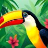 Toucan Profile Paint Numbers