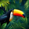 Vivid Tropical Toucan Profile Paint By Numbers