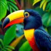 Vivid Tropical Toucan Profile Paint By Numbers