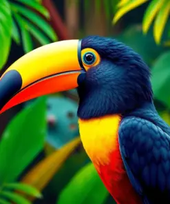 Vivid Tropical Toucan Profile Paint By Numbers