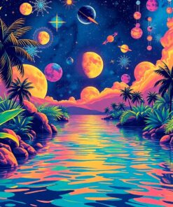 Cosmic Tropics Paint Numbers