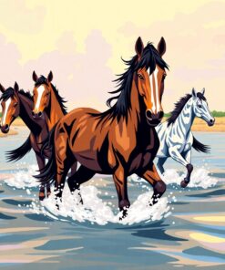 Wading Tropical Delta Equines Paint By Numbers