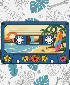Waikiki Beach Vintage Mixtape Paint By Numbers