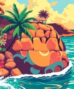 Waikiki Retro Vinyl Spin Paint By Numbers