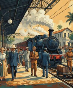 Waiting At Colombo Station Paint By Numbers