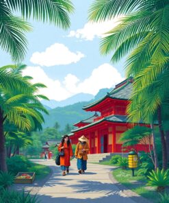 Tropical Palms Paint Numbers