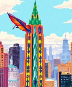 Geometric Tower Paint Numbers