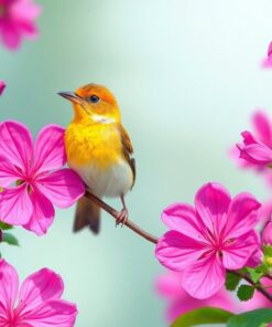 Magenta Blooms Paint Numbers